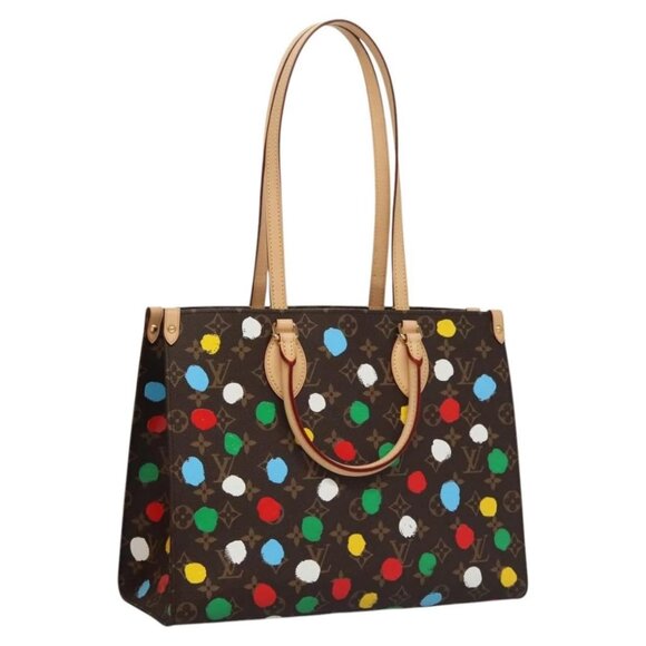 LOUIS VUITTON Monogram Painted Dots On the Go MM Bag M46379 LV Auth BA1048SM - Picture 1 of 16